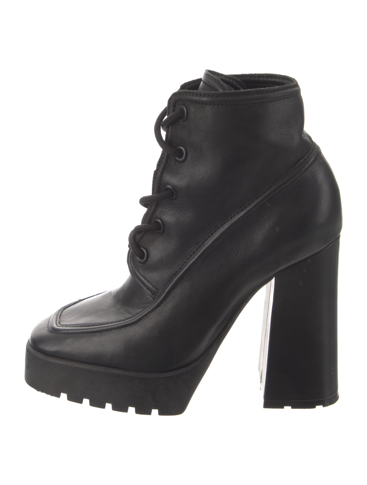 Schutz Leather Lace-Up Boots
