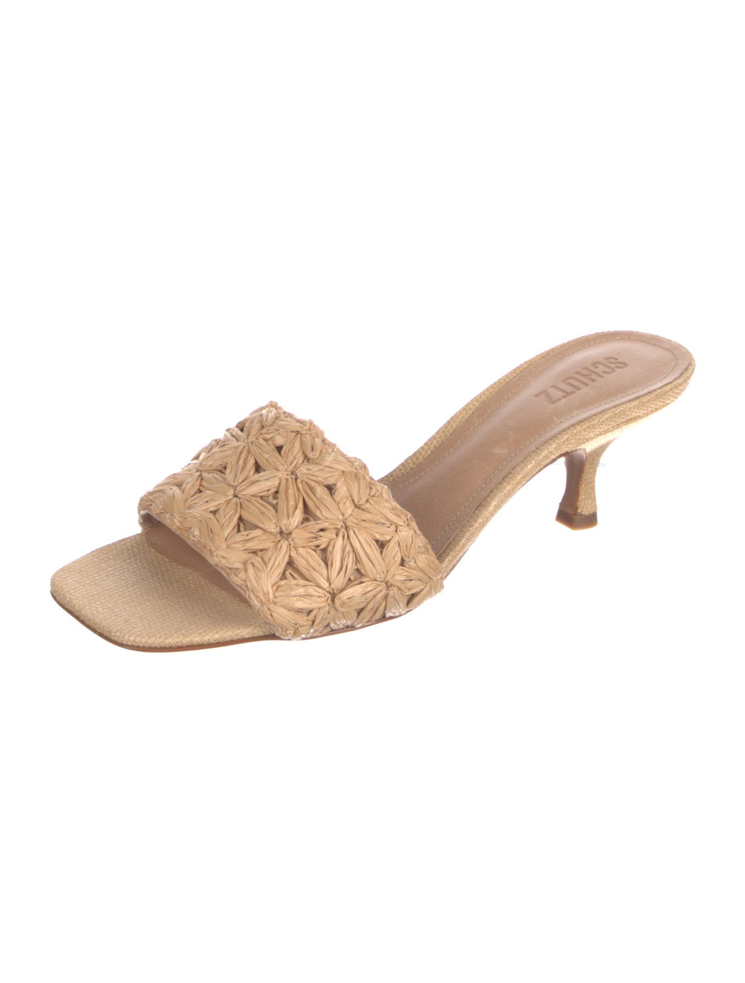 Schutz Raffia Slides