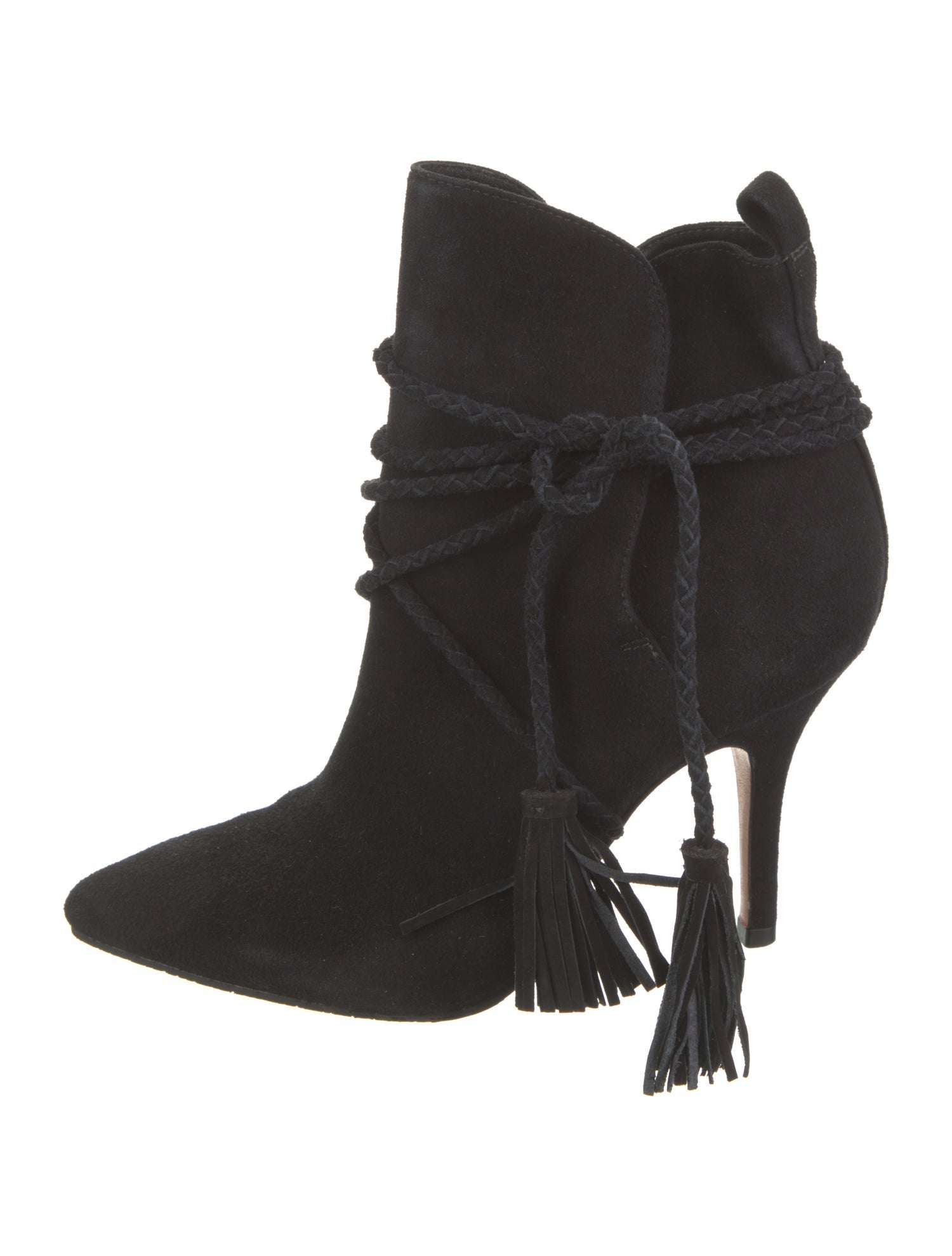 Schutz Suede Tassel Accents Boots