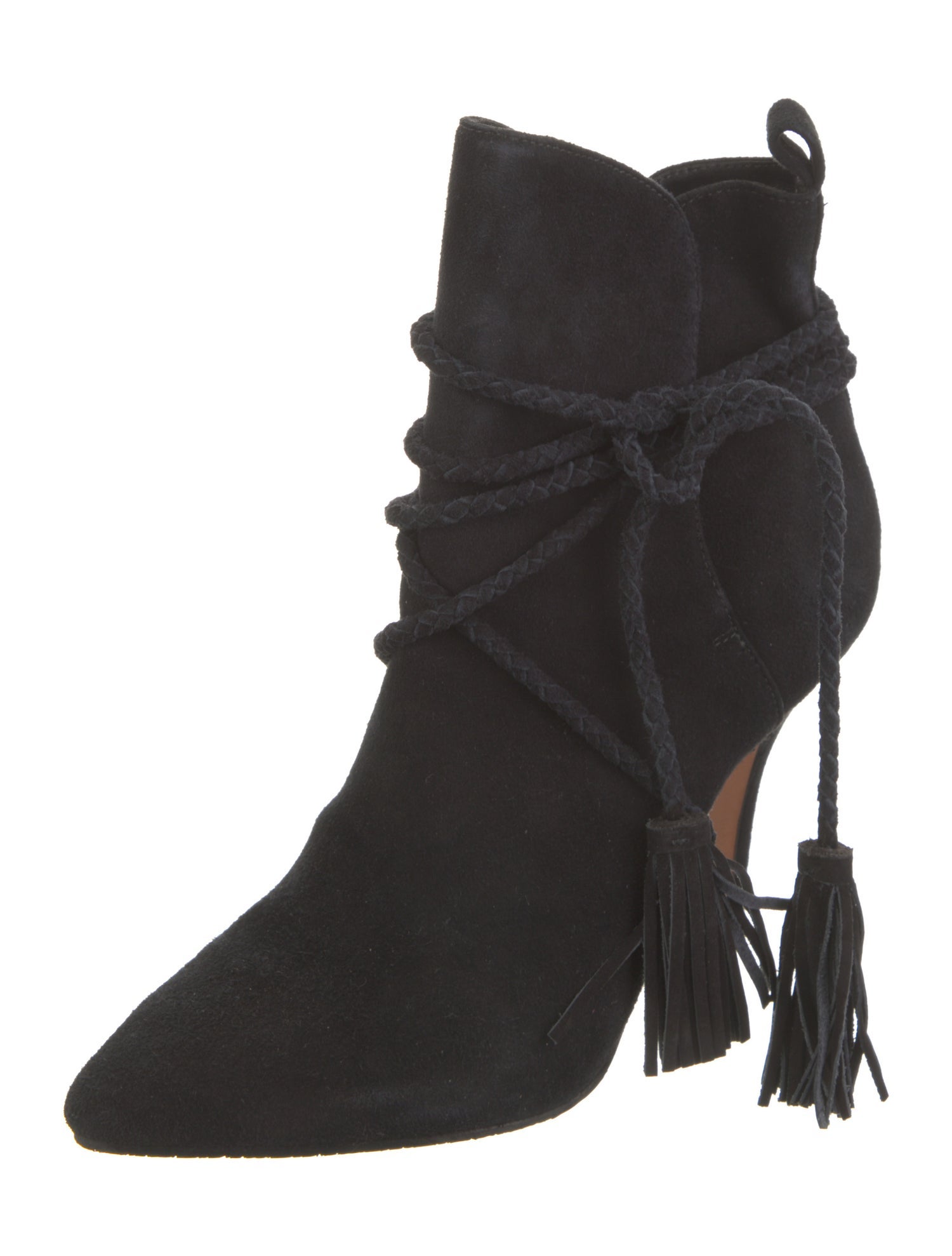 Schutz Suede Tassel Accents Boots