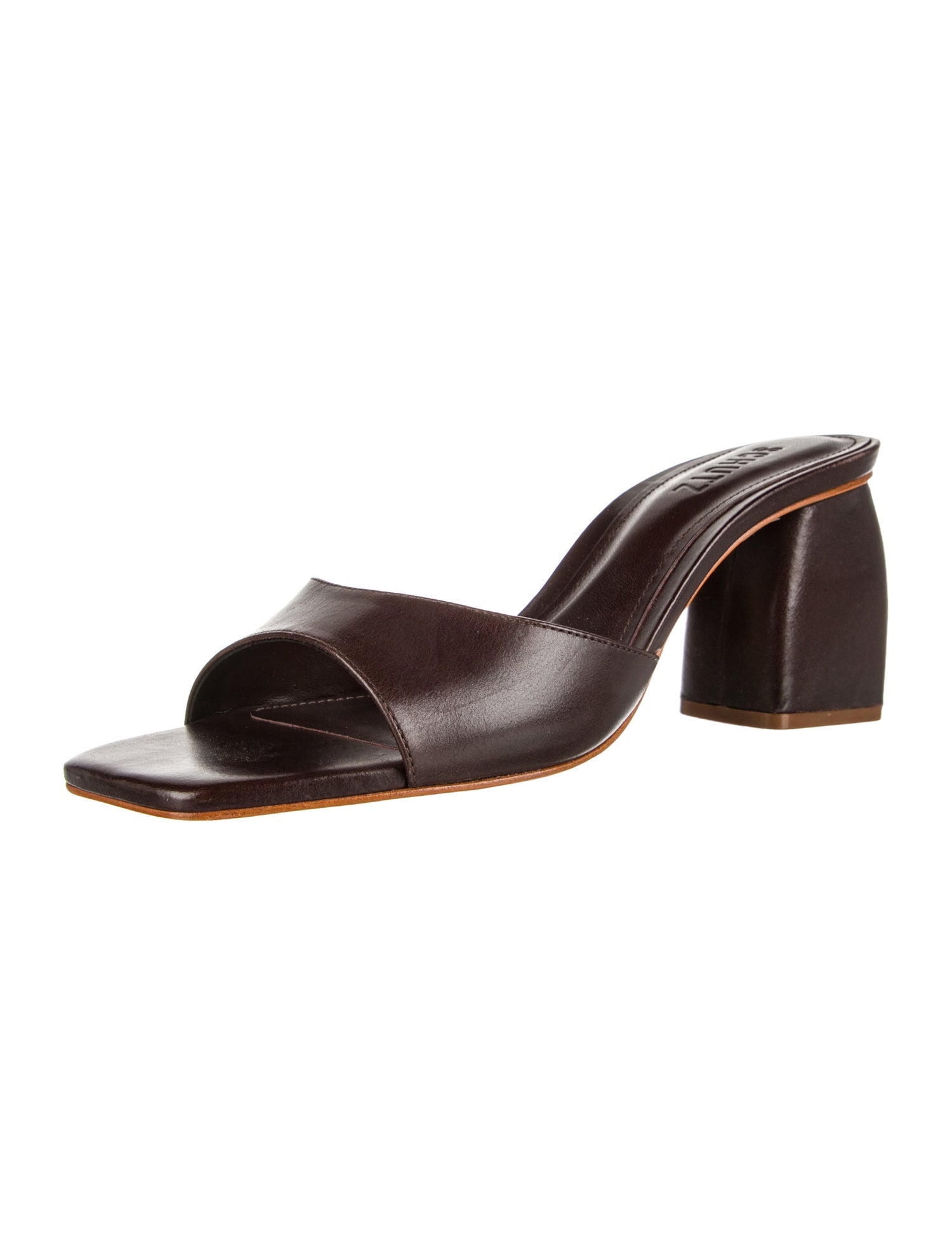 Schutz Leather Slides