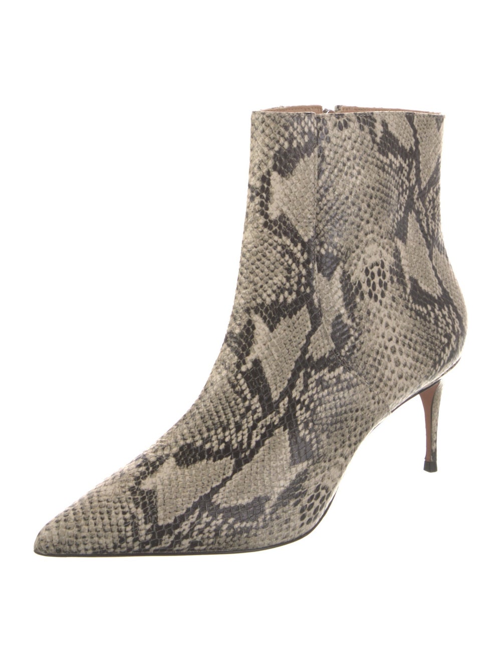 Schutz Python Animal Print Boots - image 2