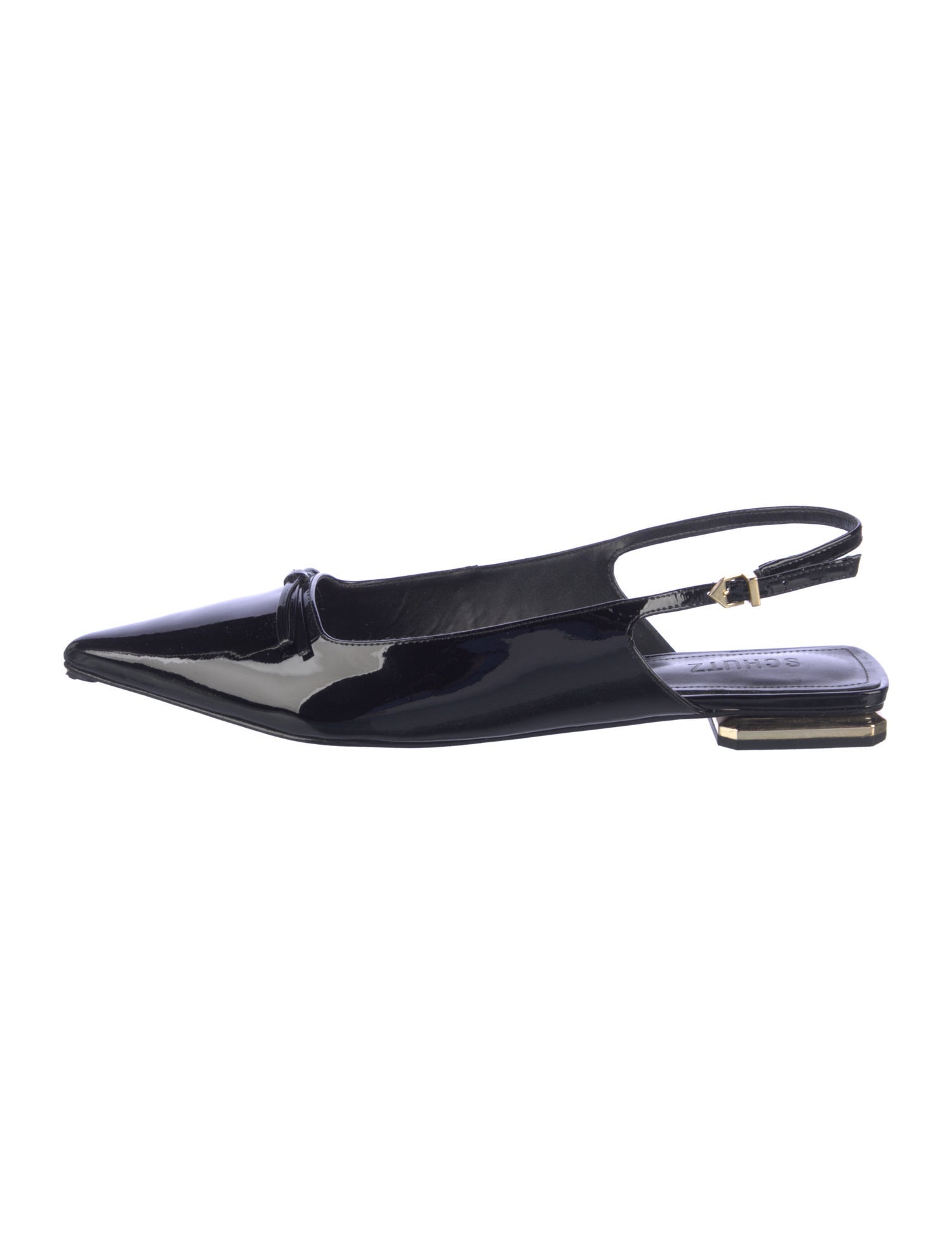 Schutz Patent Leather Slingback Flats