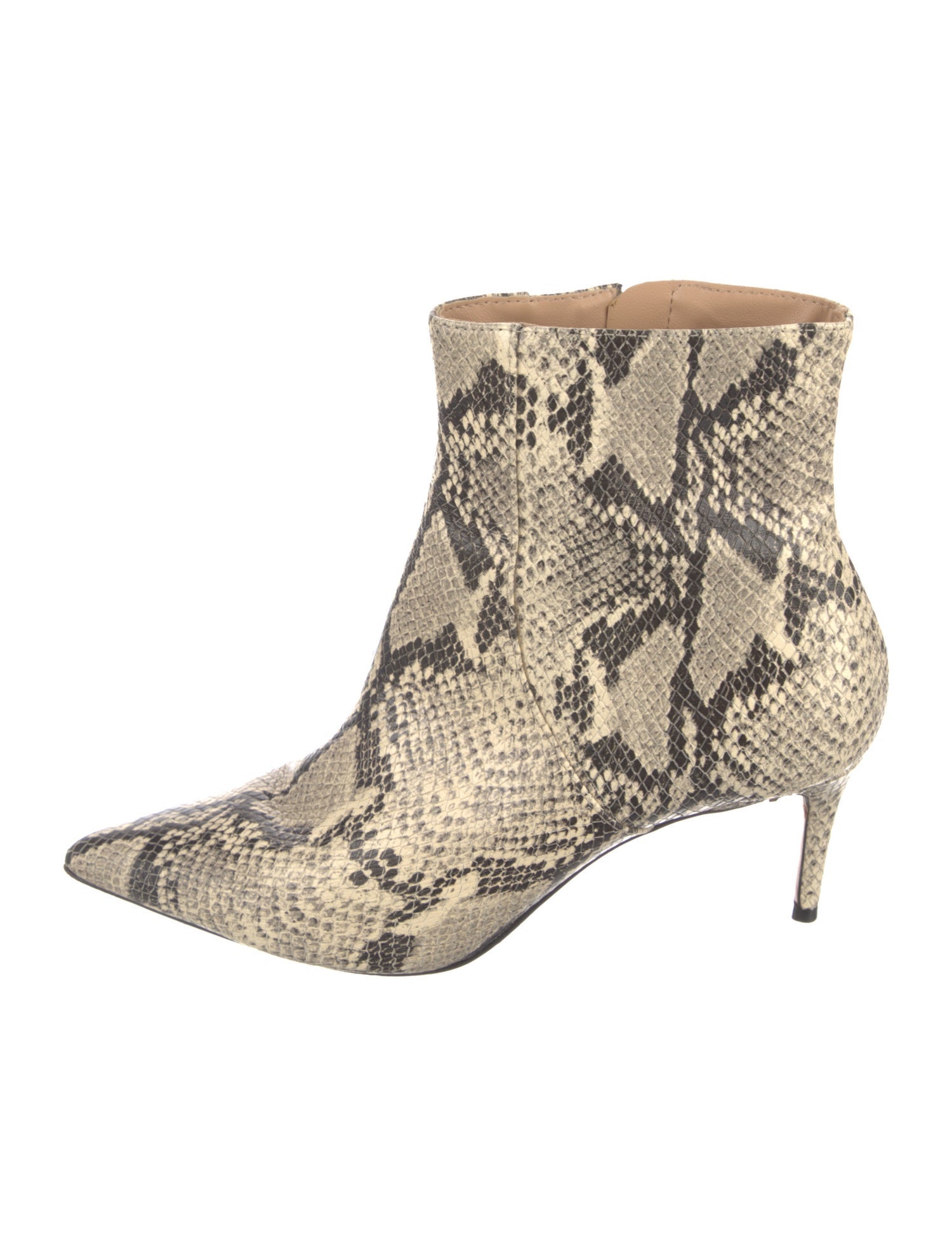 Schutz Snakeskin Animal Print Boots