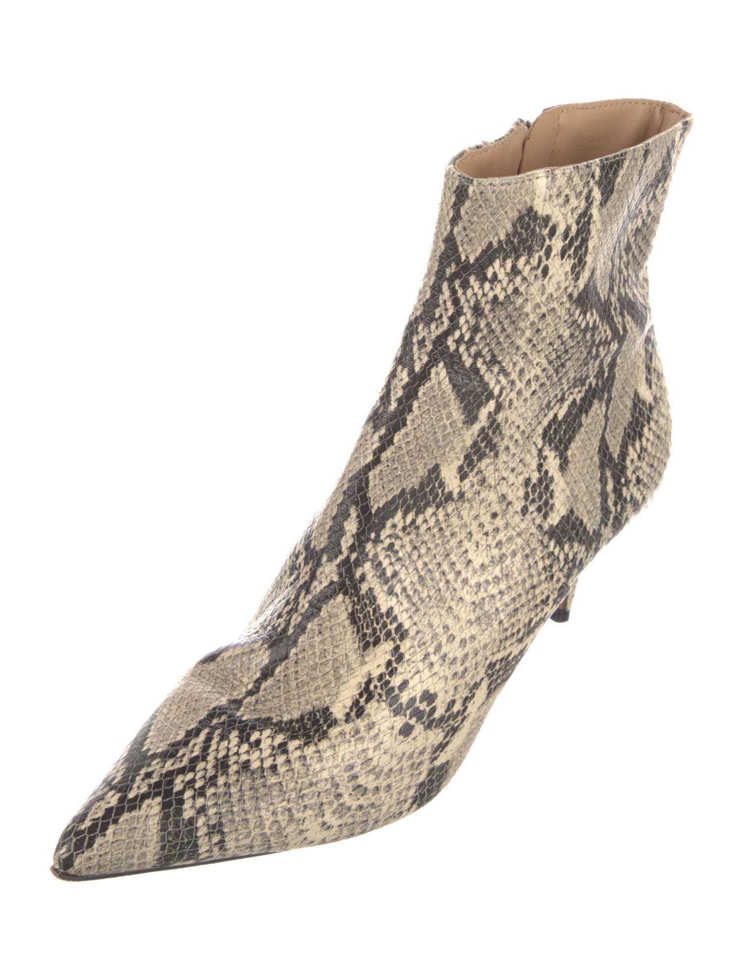 Schutz Snakeskin Animal Print Boots