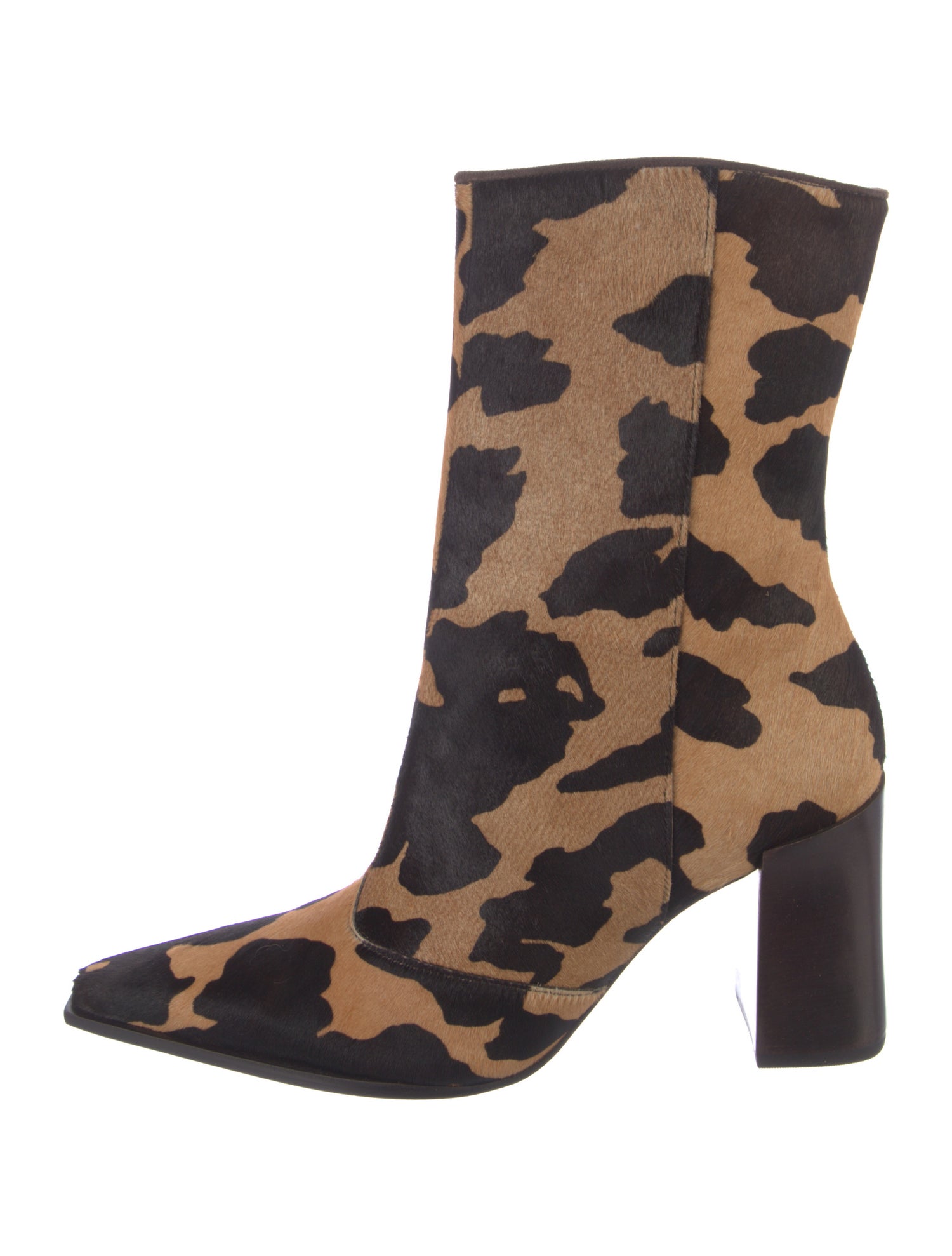 Schutz Ponyhair Animal Print Boots