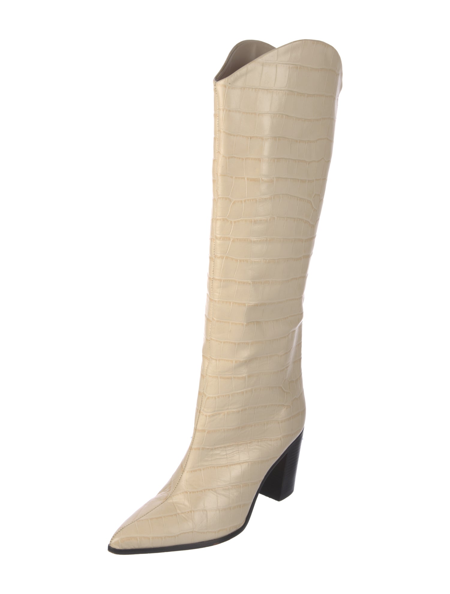 Schutz Embossed Leather Boots