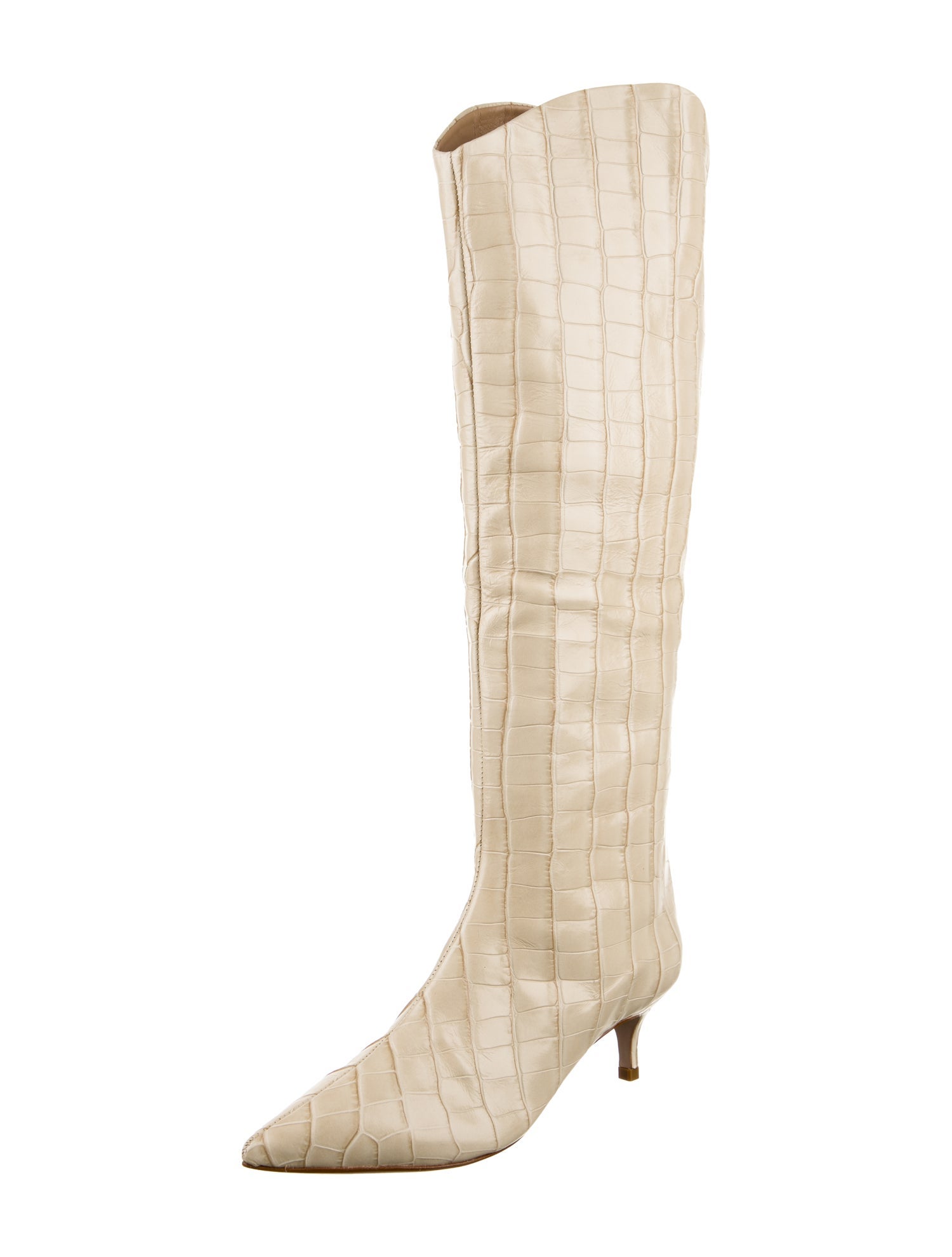Schutz Crocodile Animal Print Boots