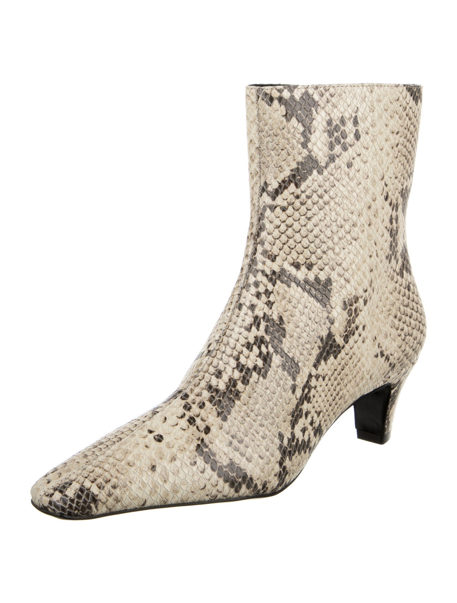 Schutz Leather Animal Print Boots