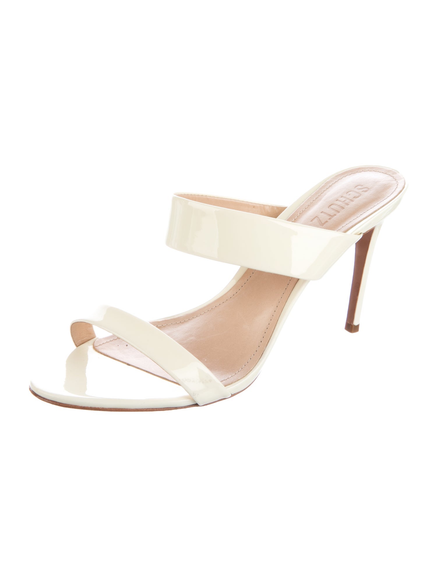 Schutz Patent Leather Slides