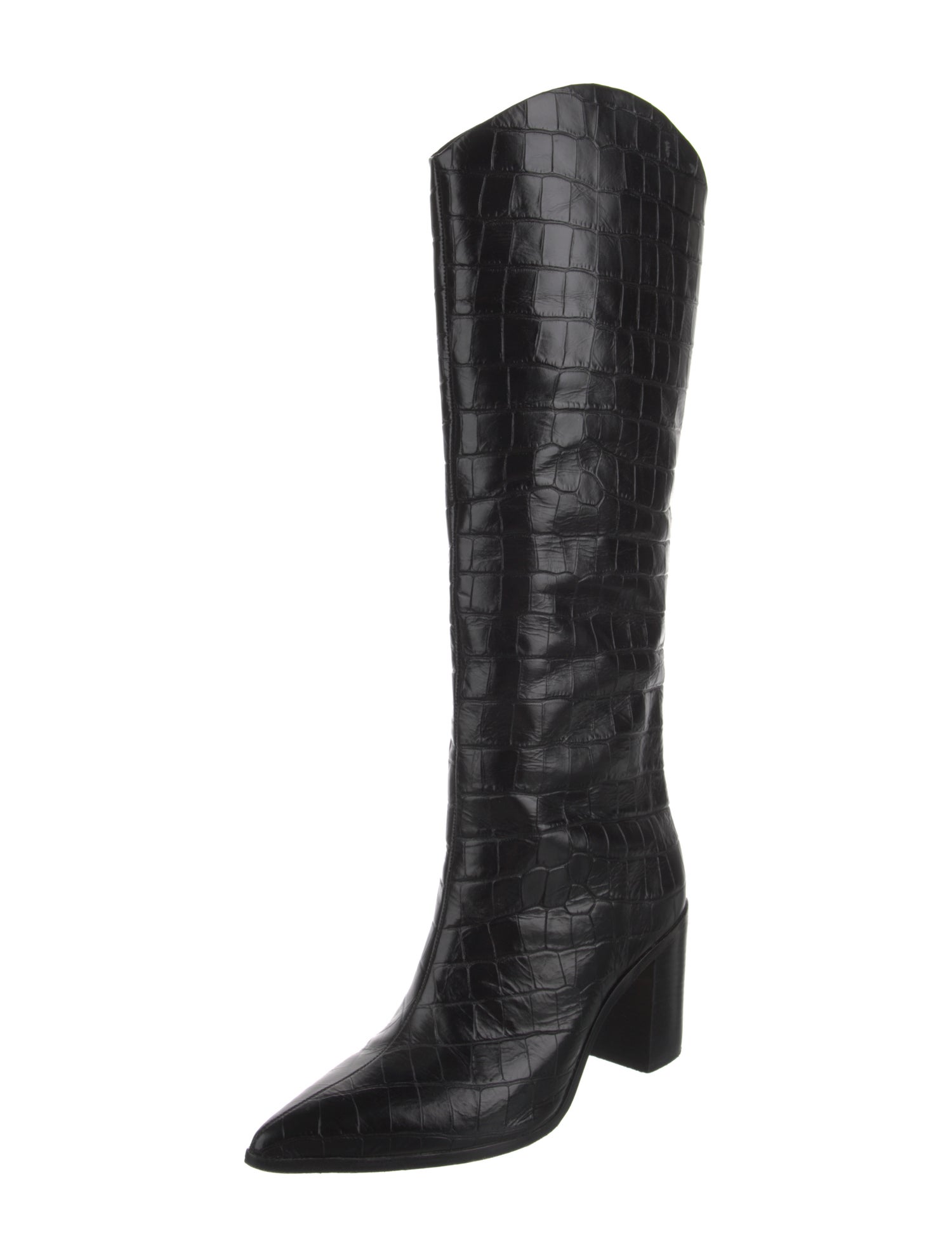 Schutz Embossed Leather Boots
