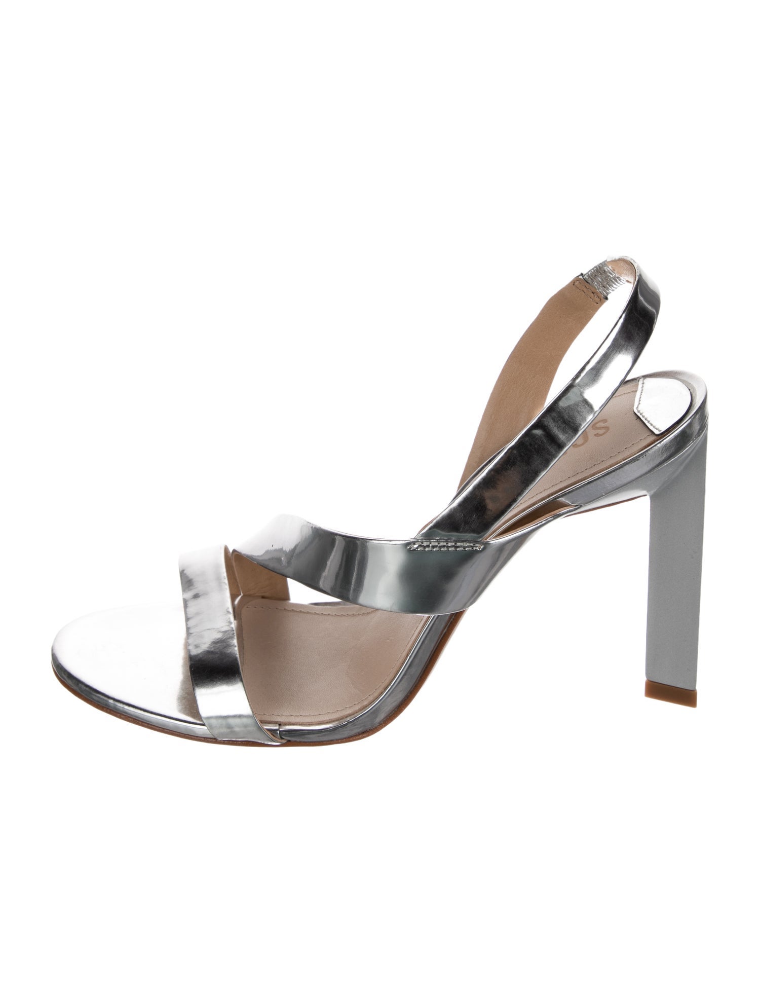 Schutz Patent Leather Slingback Sandals