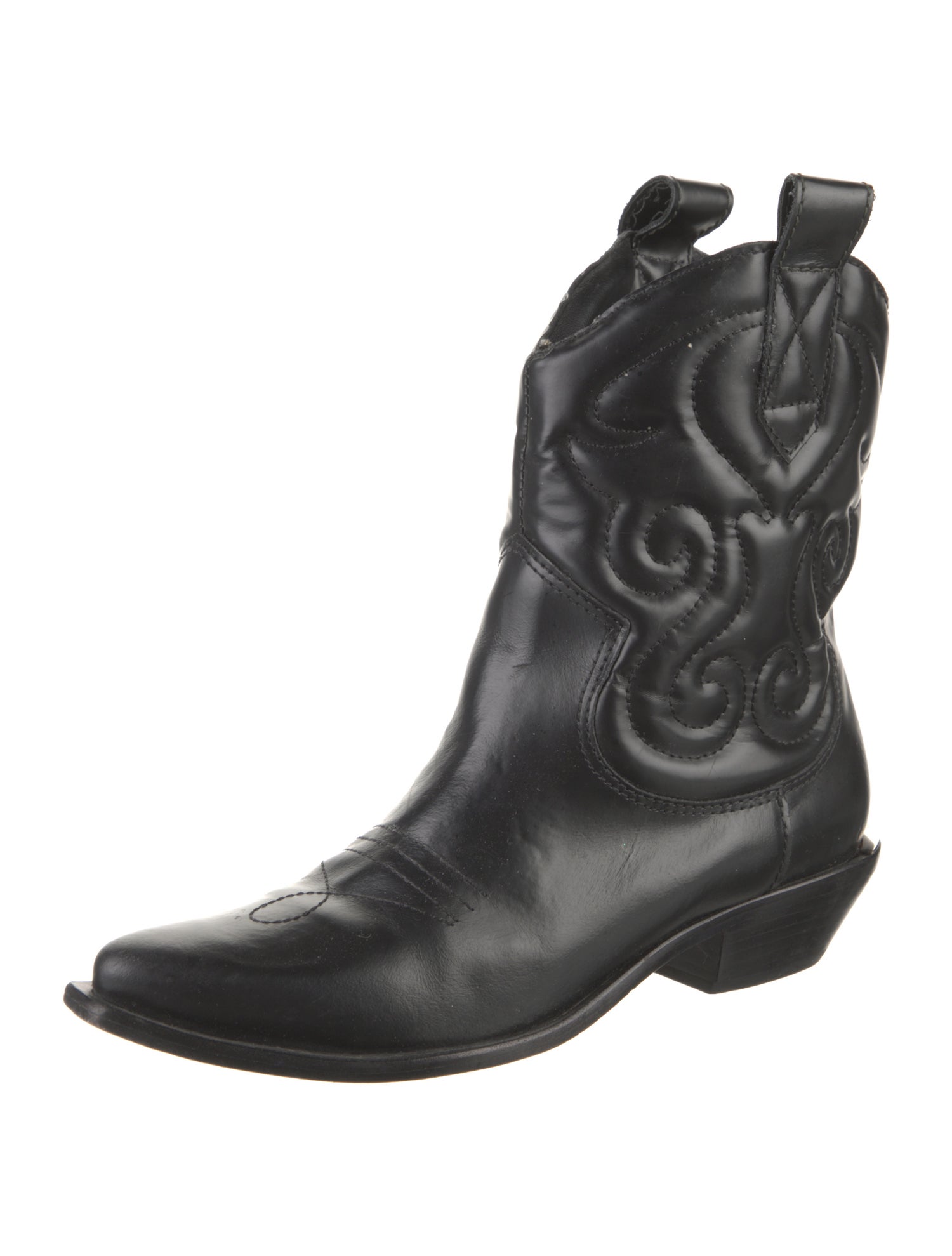 Schutz Leather Western Boots