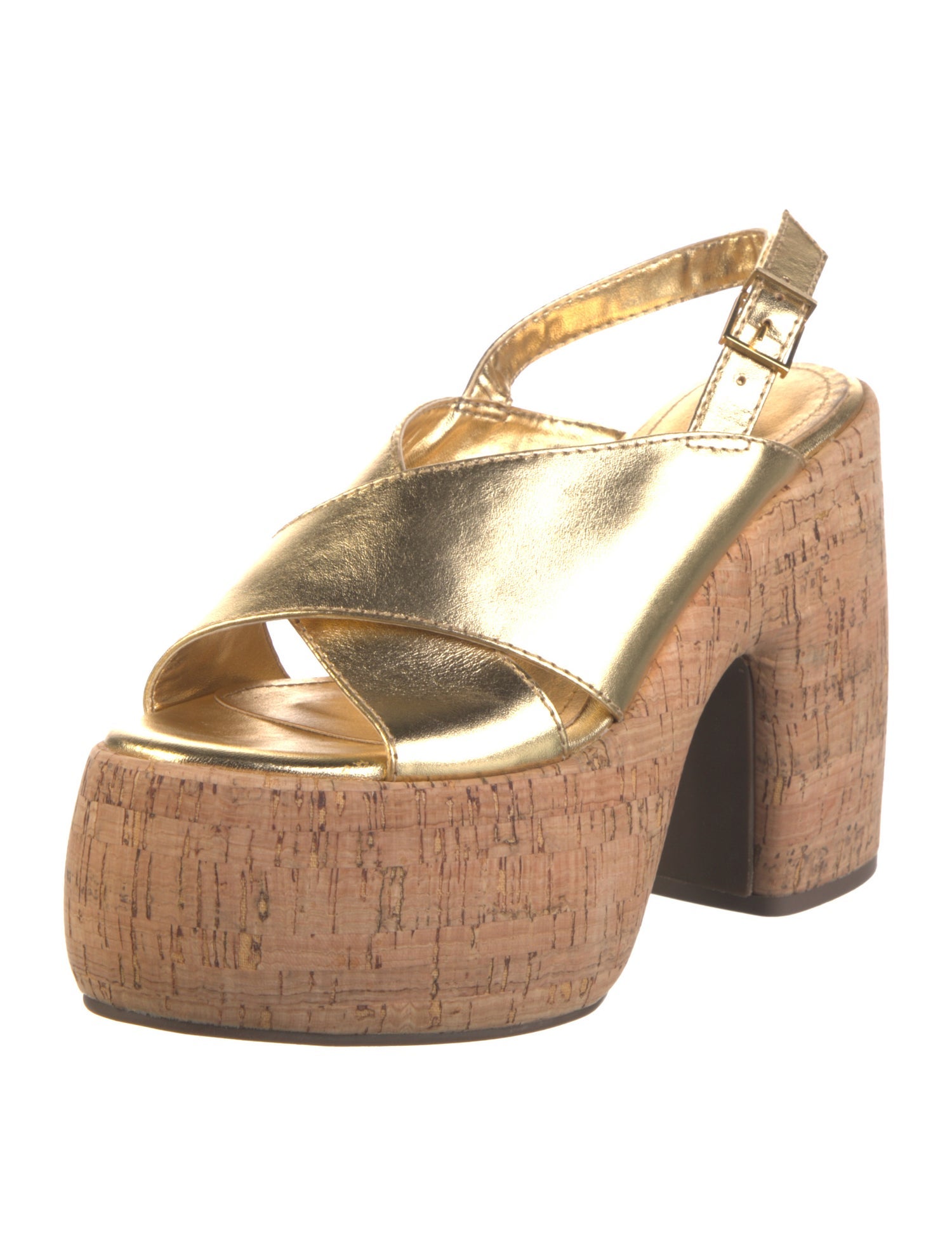 Schutz Leather Slingback Sandals