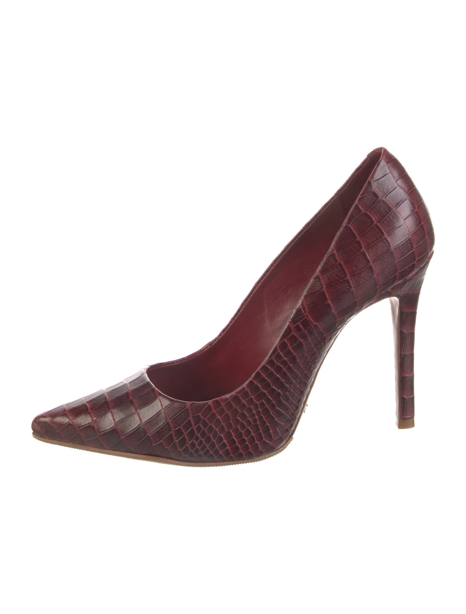 Schutz Embossed Leather Printed Pumps