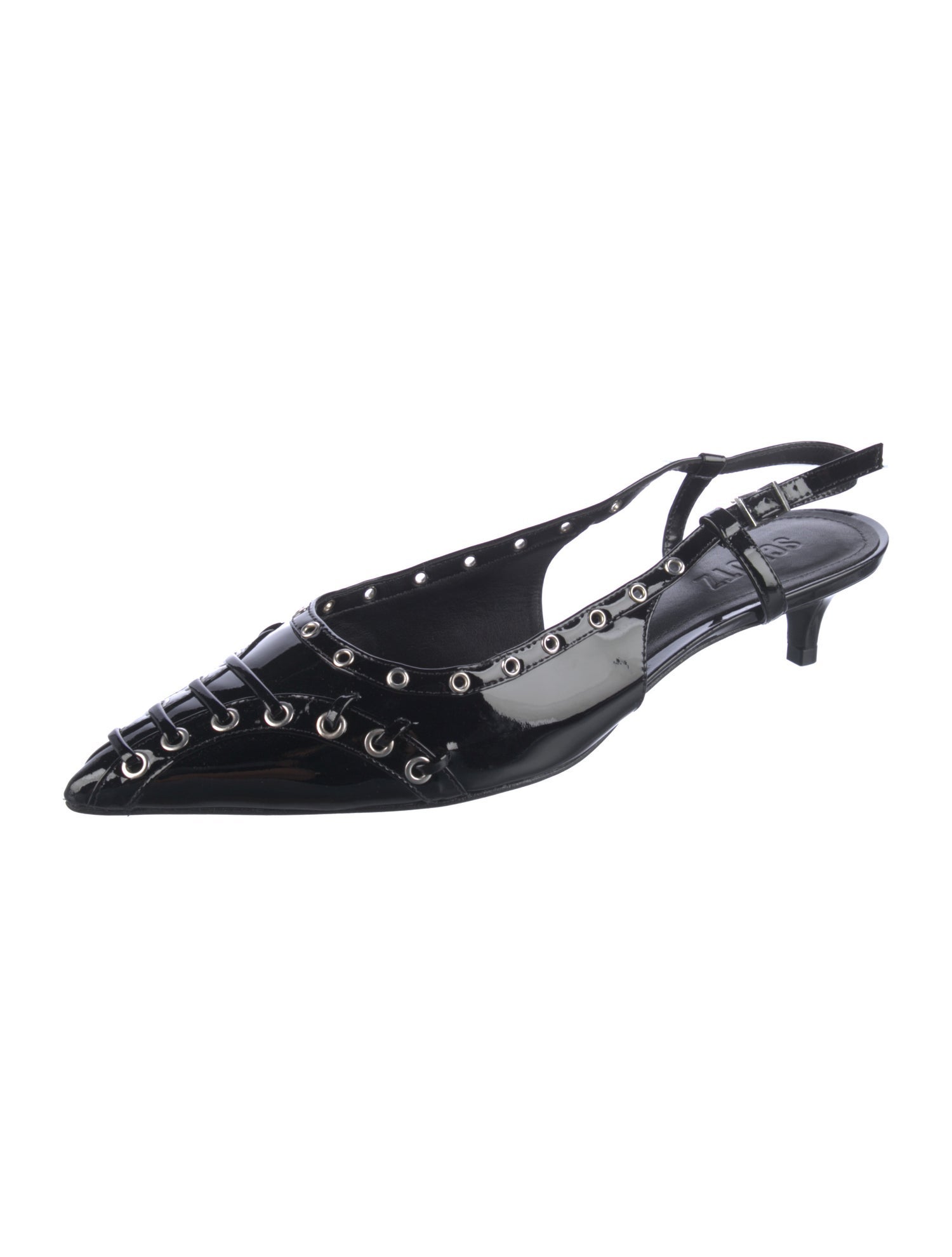 Schutz Patent Leather Slingback Flats