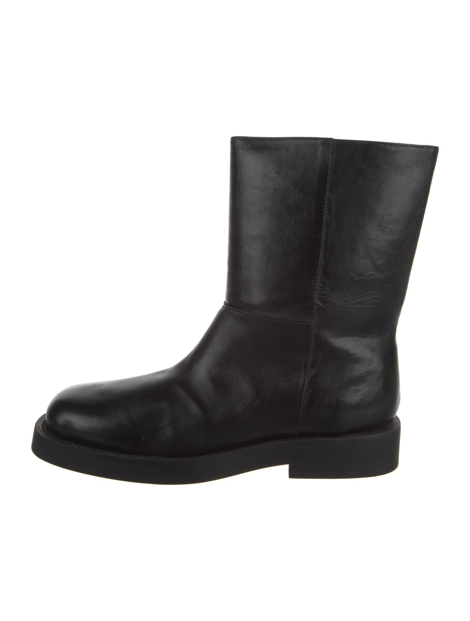 Schutz Leather Rain Boots