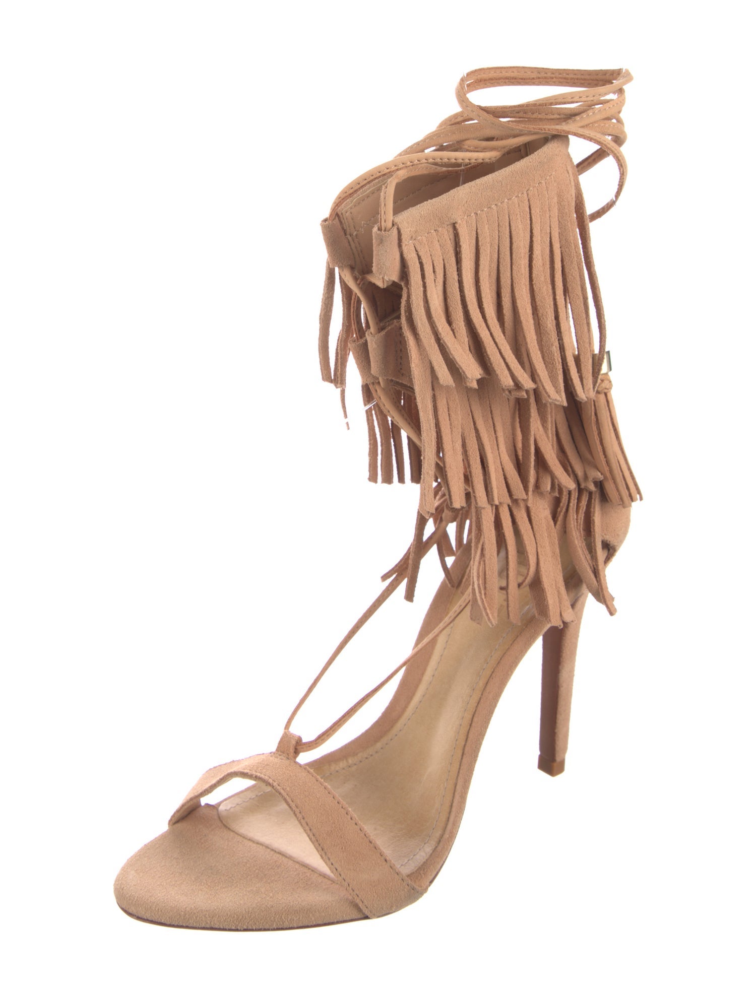 Schutz Suede Tassel Accents Gladiator Sandals