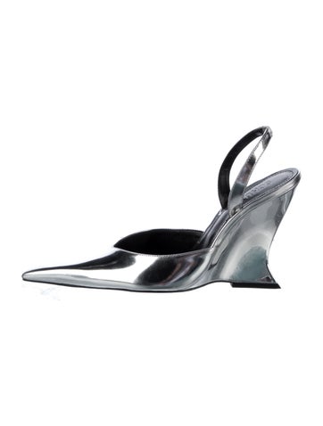 Pre-owned Schutz Leather Slingback Pumps In Black