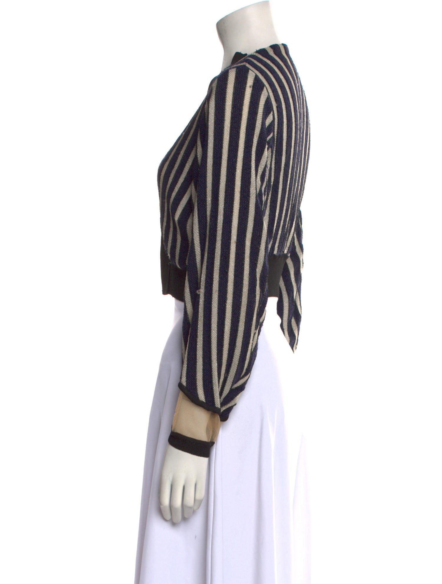 Toga Pulla Nylon Striped Crop Top