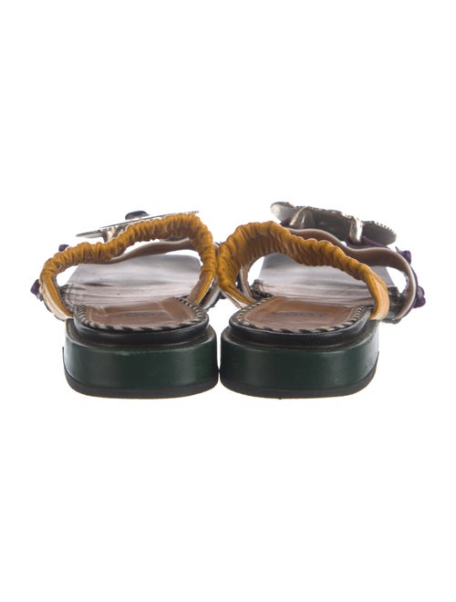 Toga Pulla Leather Colorblock Pattern Slides