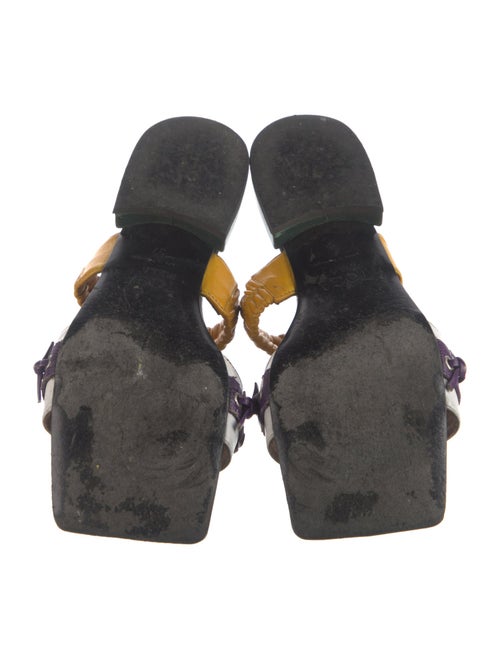 Toga Pulla Leather Colorblock Pattern Slides