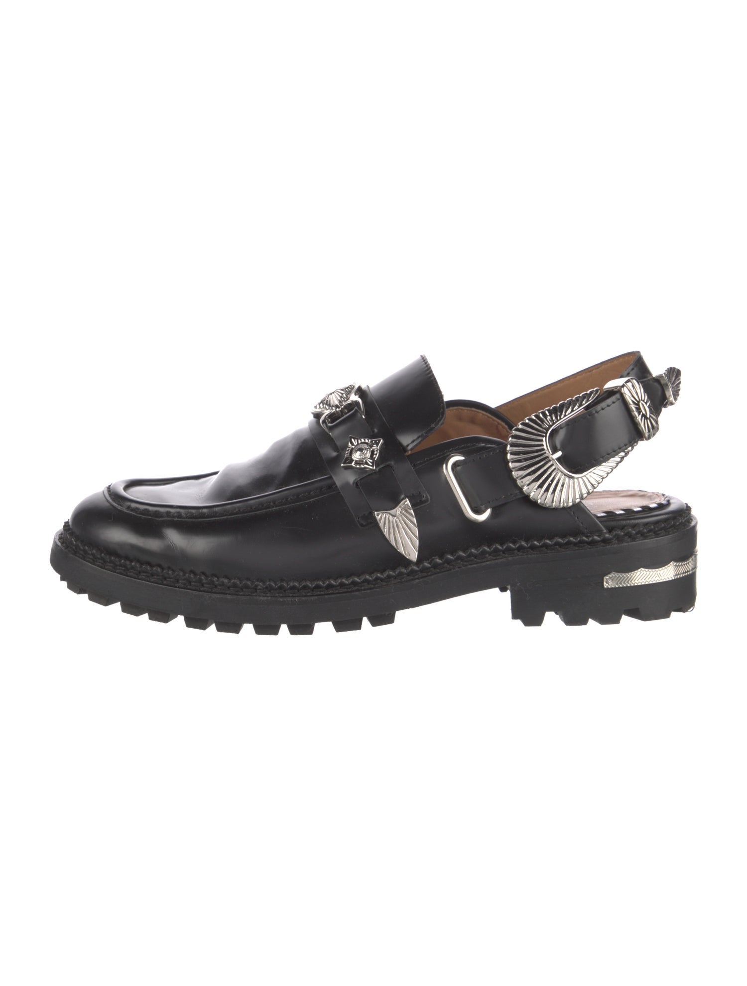 Tory Burch Leather Crystal Embellishments Ballet Flats