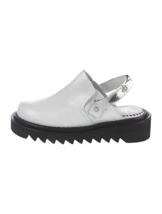 Toga Pulla Leather Colorblock Pattern Slingback Flats