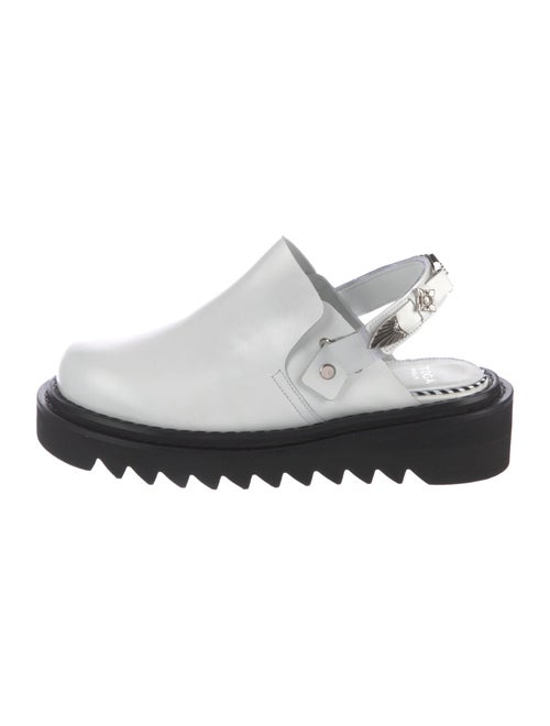 Toga Pulla Leather Colorblock Pattern Slingback Flats