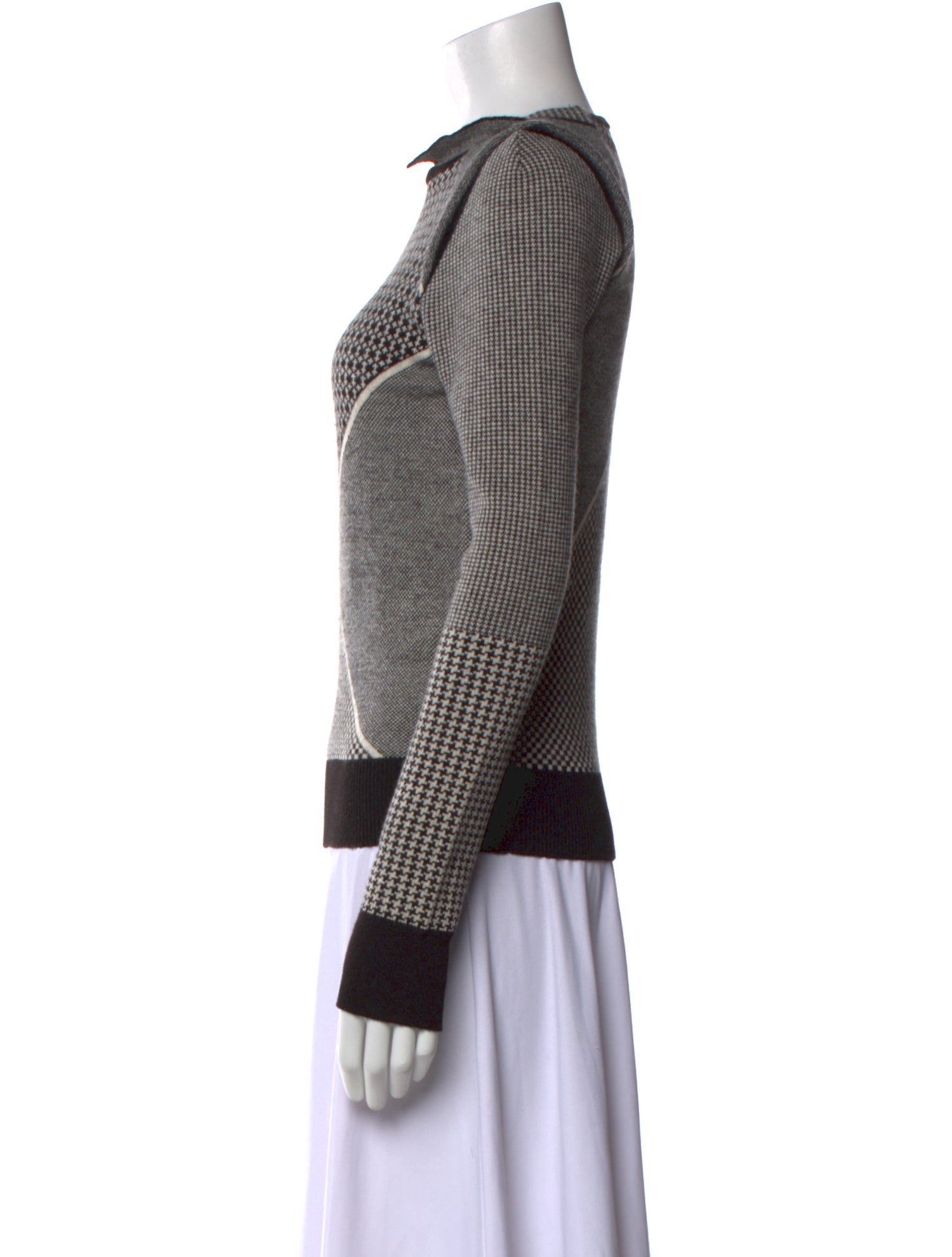 Toga Pulla Wool Colorblock Pattern Sweater