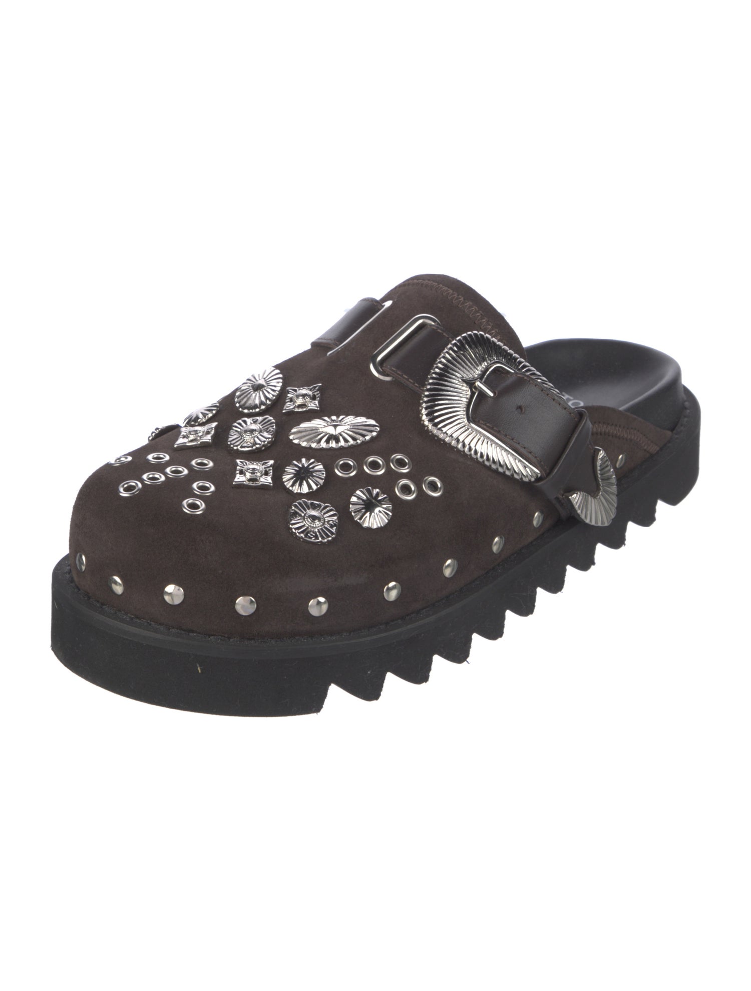 Toga Pulla Leather Studded Accents Mules