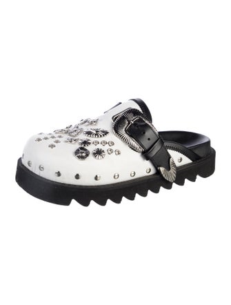 Toga Pulla Leather Studded Accents Mules