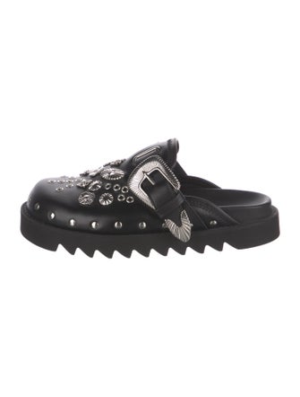 Toga Pulla Leather Studded Accents Mules