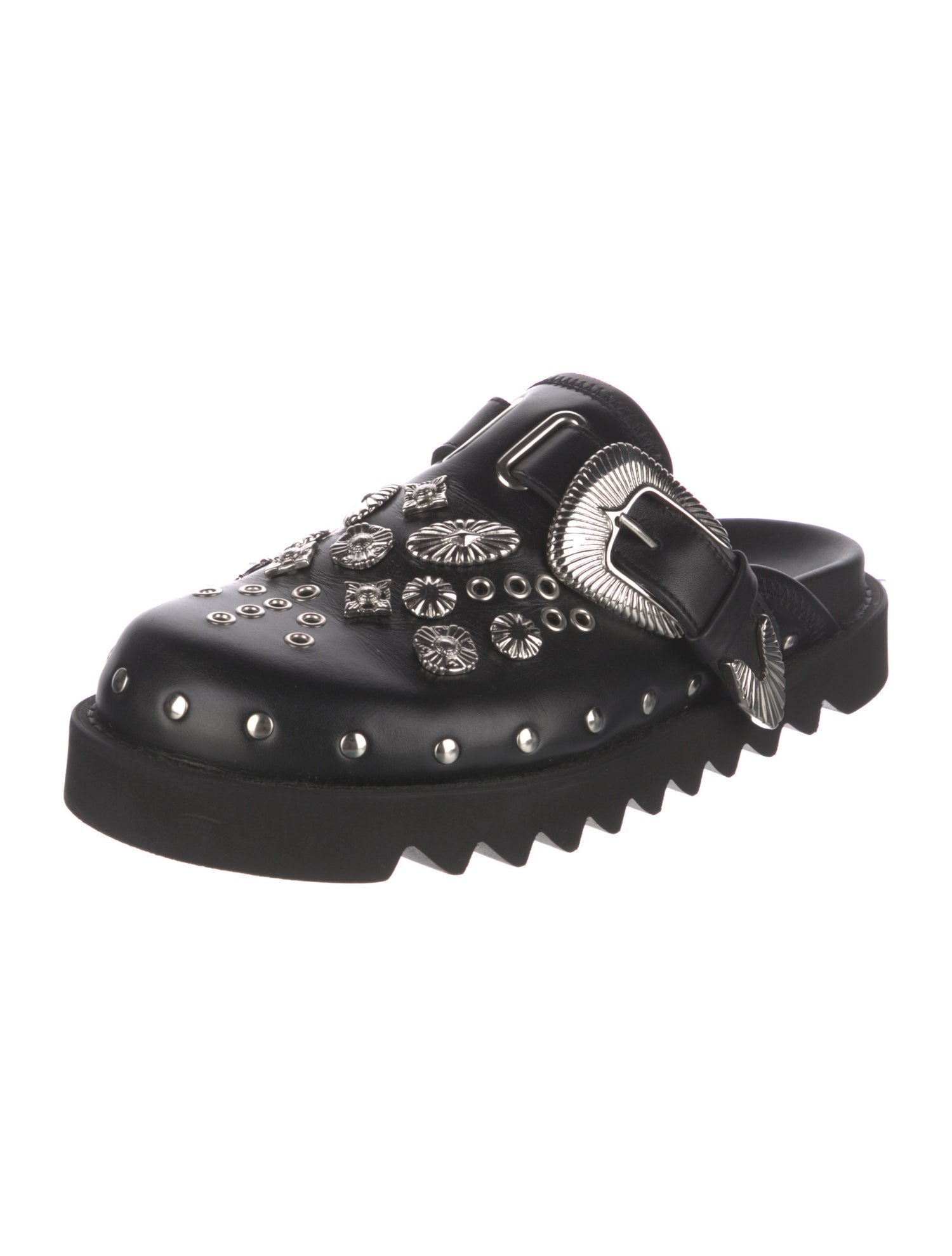 Toga Pulla Leather Studded Accents Mules