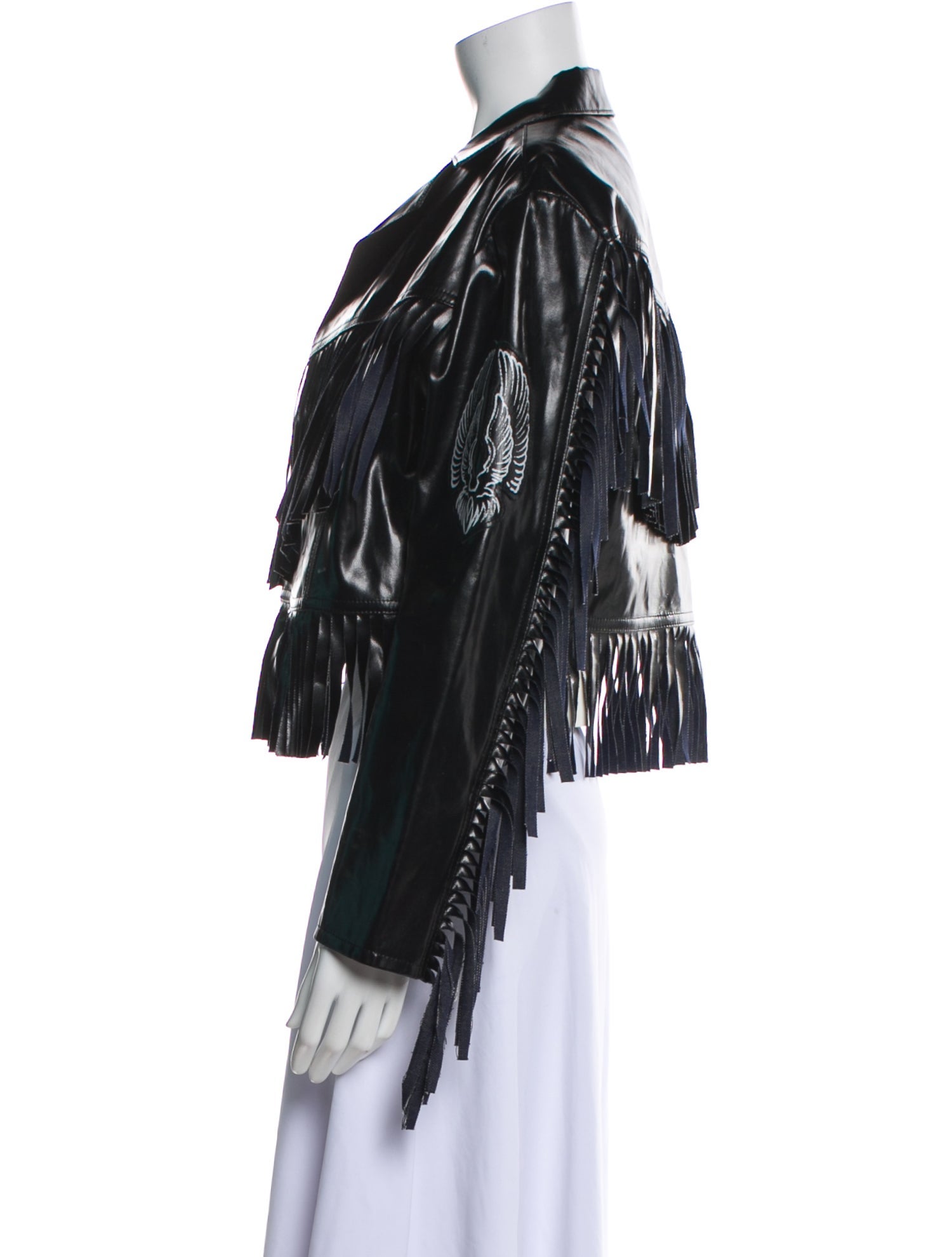 Toga Pulla Printed Biker Jacket