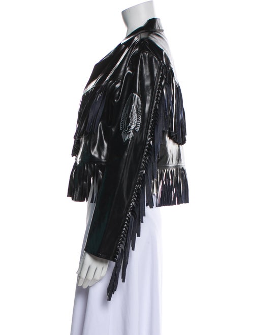 Toga Pulla Printed Biker Jacket