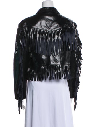 Toga Pulla Printed Biker Jacket