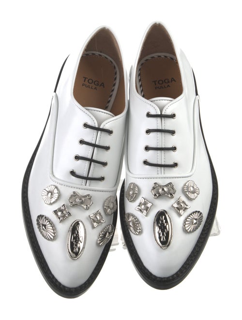 Toga Pulla Leather Colorblock Pattern Sneakers