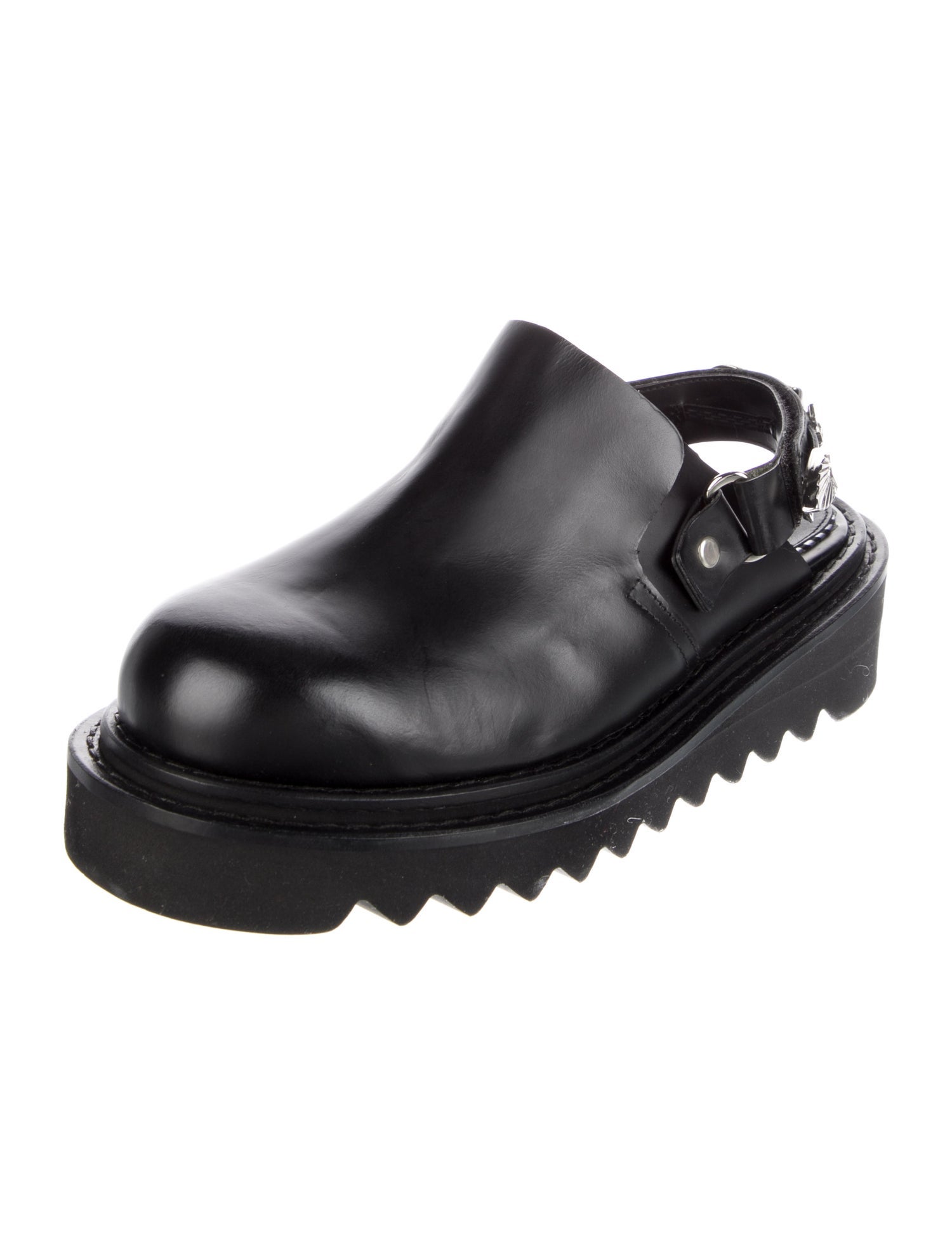 Toga Pulla Leather Studded Accents Slingback Flats