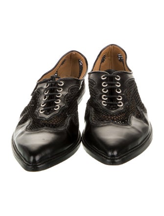 Toga Pulla Leather Mesh Accents Oxfords