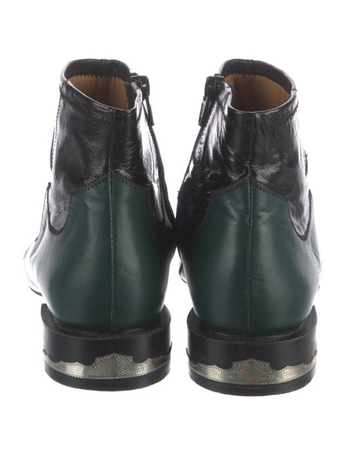 Toga Pulla Leather Colorblock Pattern Boots