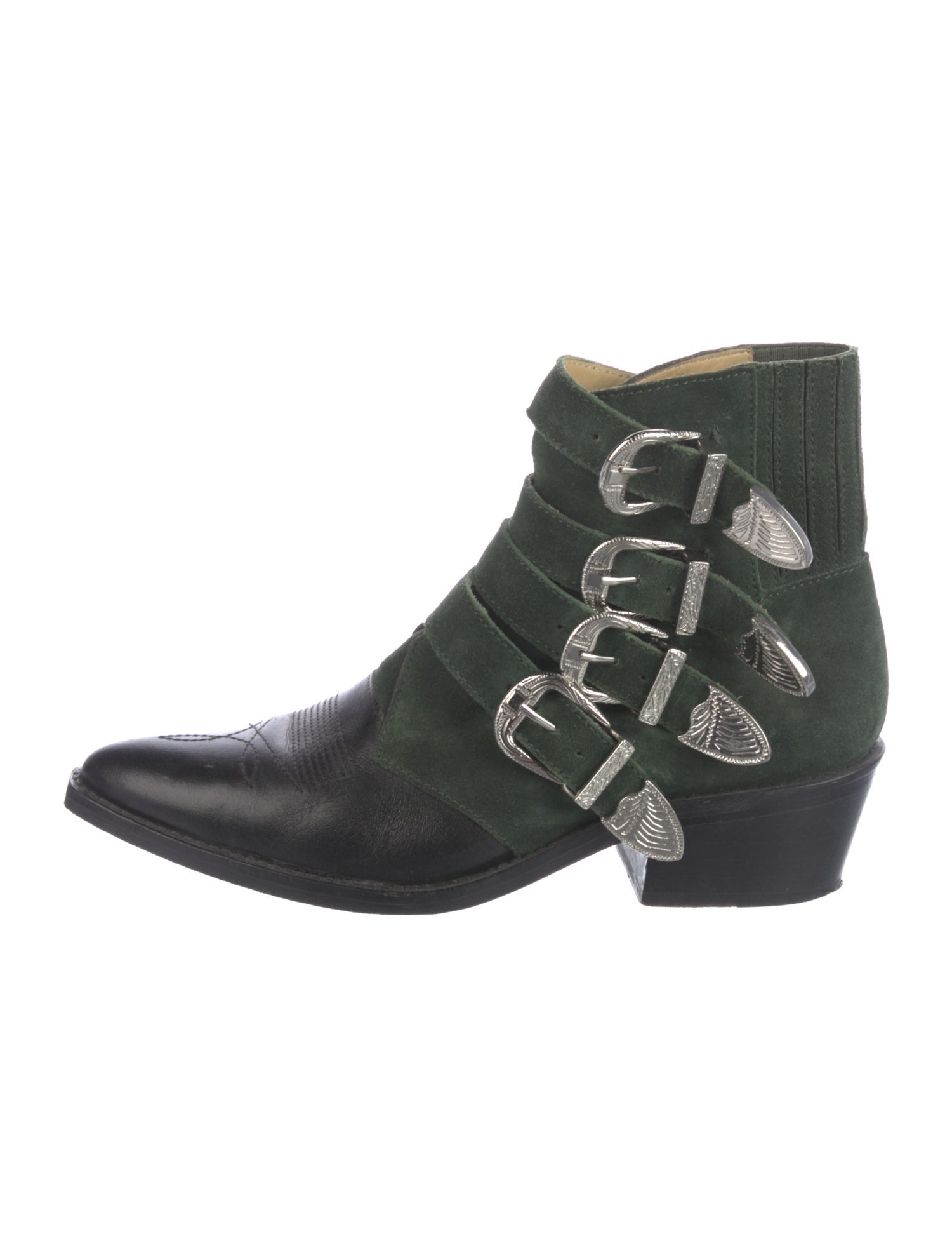 Toga Pulla Leather Animal Print Western Boots