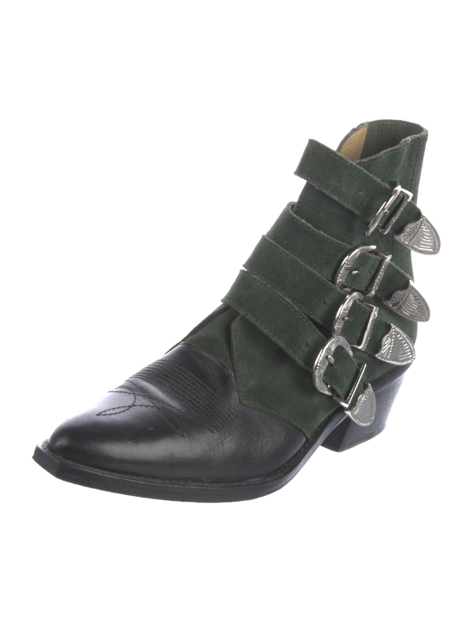 Toga Pulla Leather Animal Print Western Boots