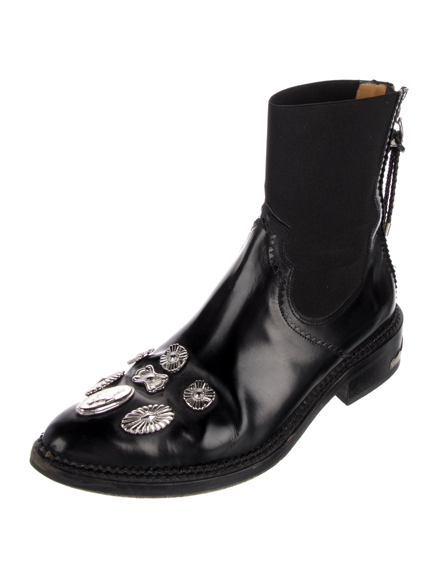 Toga Pulla Leather Studded Accents Chelsea Boots