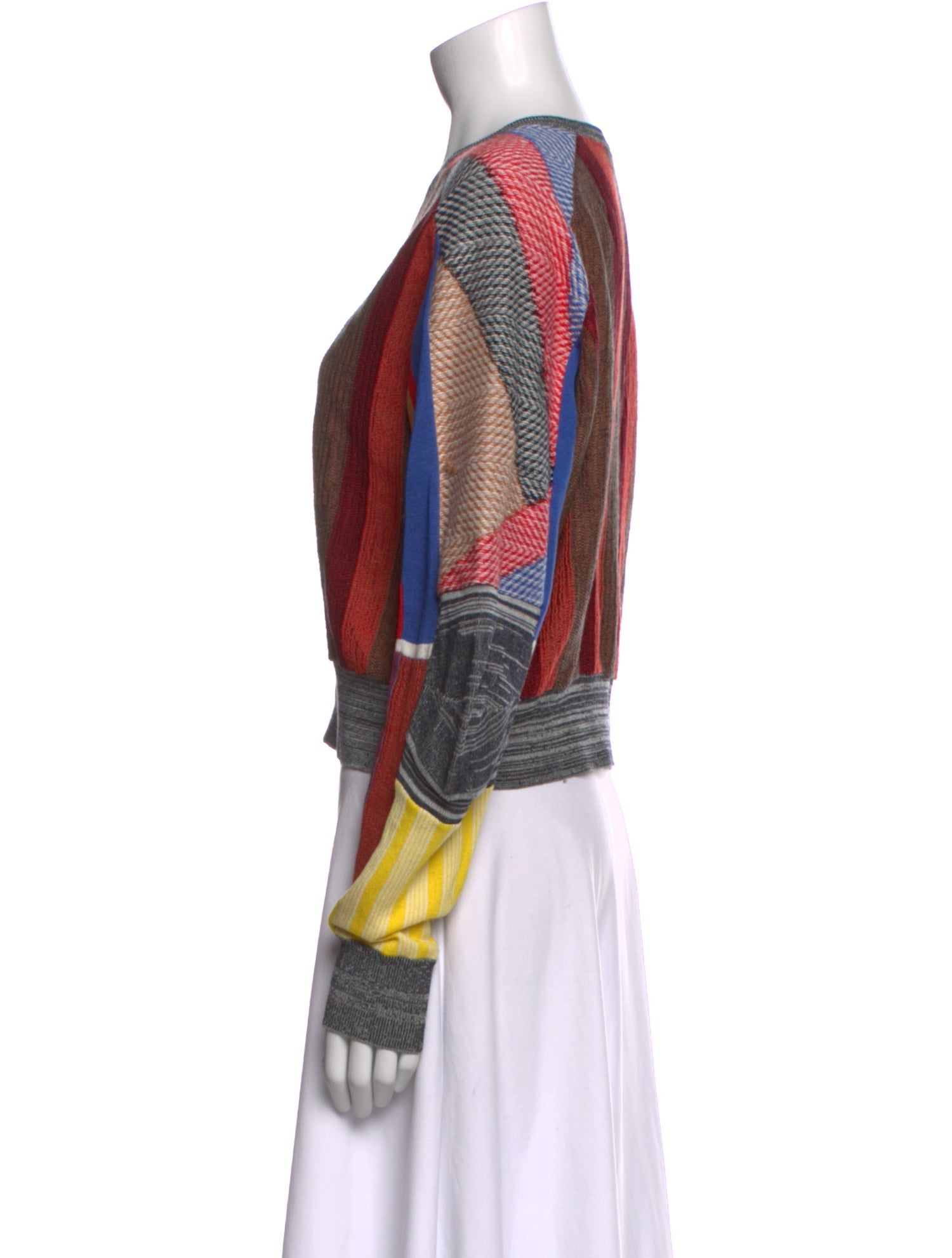 Toga Pulla Striped V-Neck Sweater