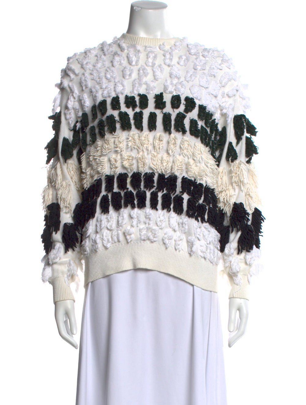 Toga Pulla Pullover White Printed Long Sleeve wit… - image 1