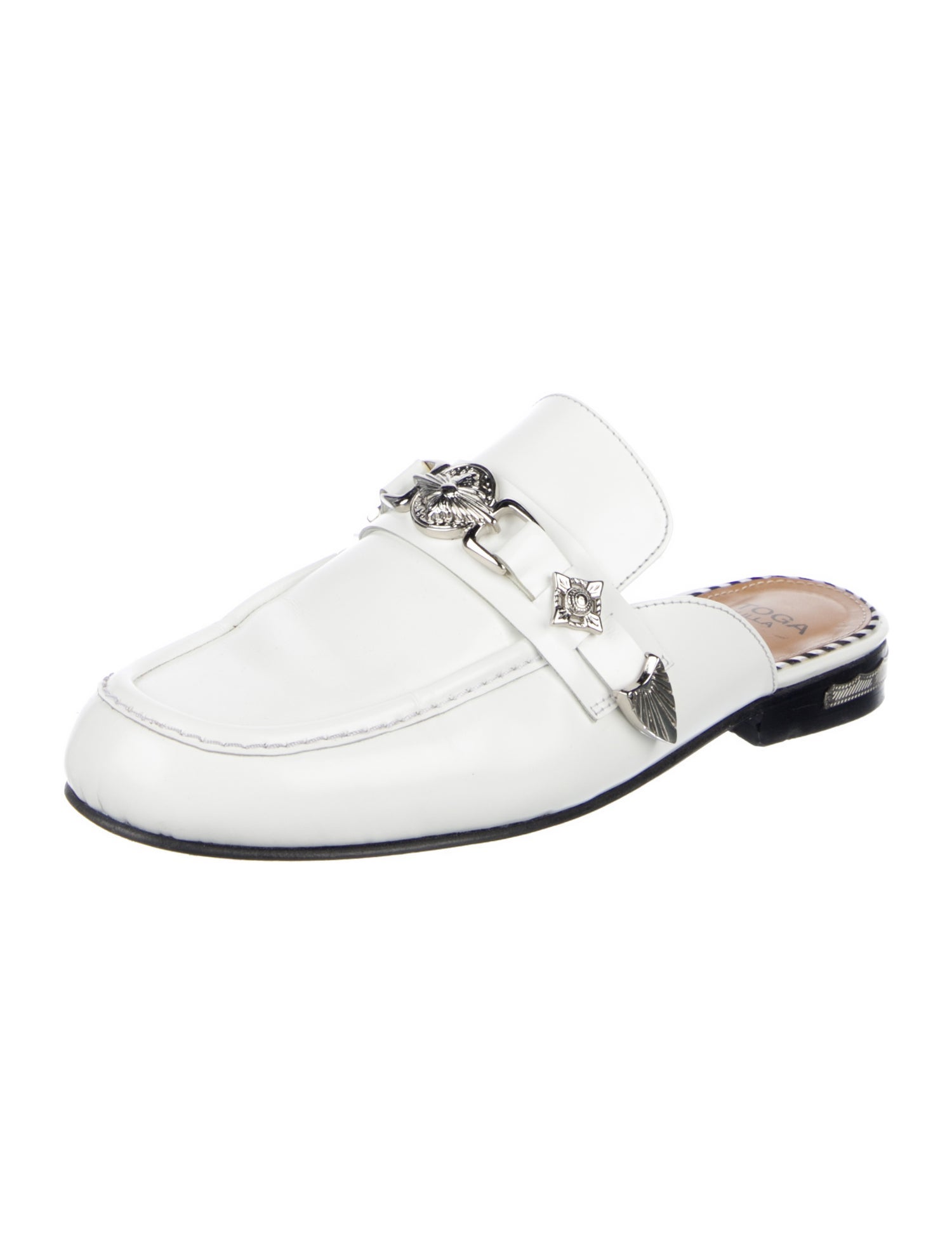 Toga Pulla Leather Studded Accents Mules