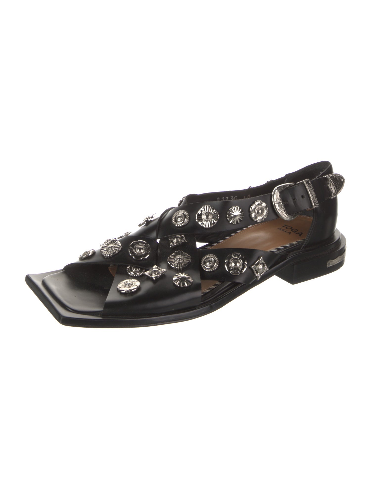 Toga Pulla Leather Slingback Sandals