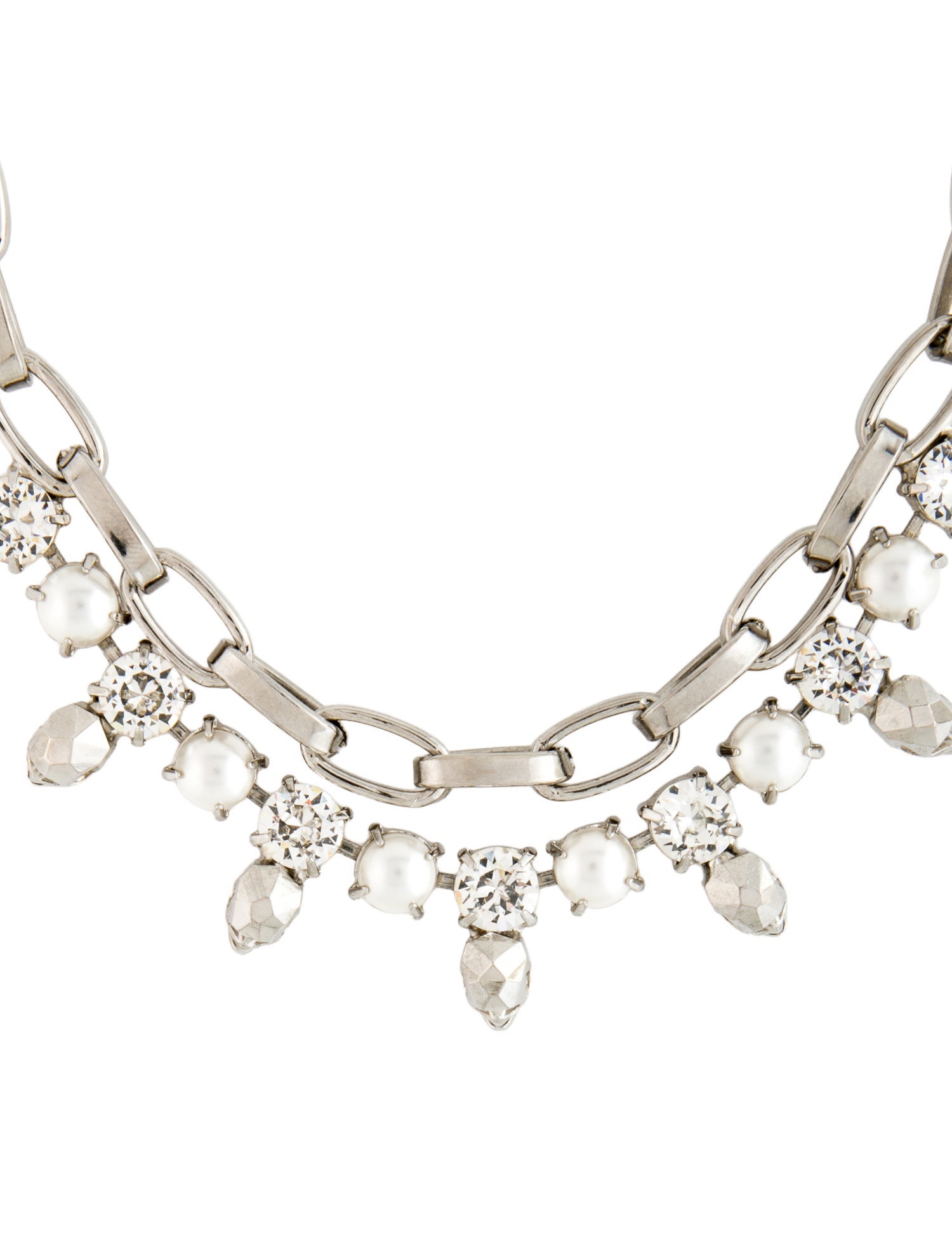 Joomi Lim Faux Pearl & Crystal Multistrand Necklace