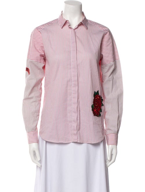 Each x Other Striped Long Sleeve Button-Up Top